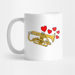 Valentines Cornet Teacher Cornetist Brass Player Wedding Musician Mug